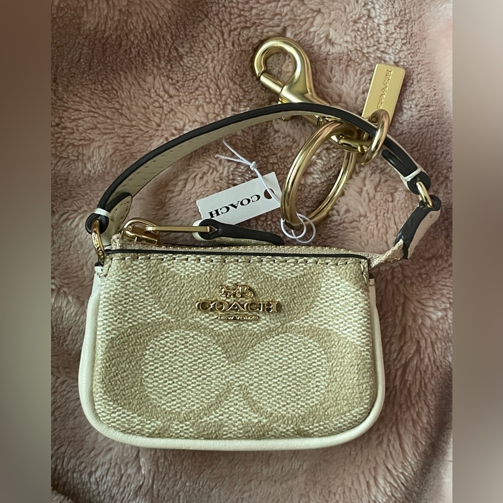Coach Mini Nolita Bag Charm in Signature Canvas